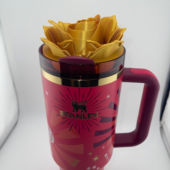 3D Rose Tumbler Topper that fit the new Barbie x Stanley 80s Dynamite lids - Picture 4 of 11
